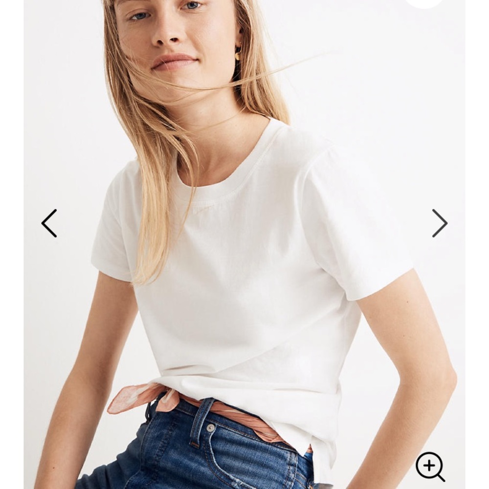 Lucky brand white crew neck T-shirt